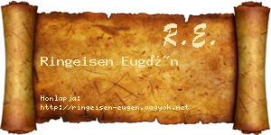 Ringeisen Eugén névjegykártya